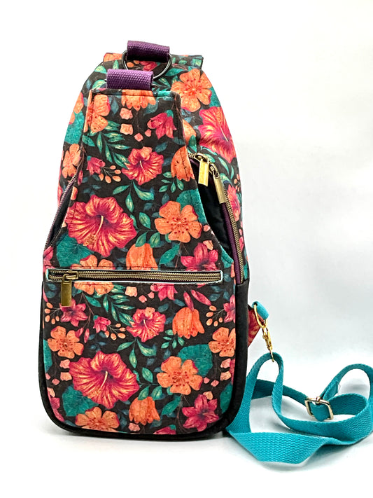 Floral Retro-style Sling Bag